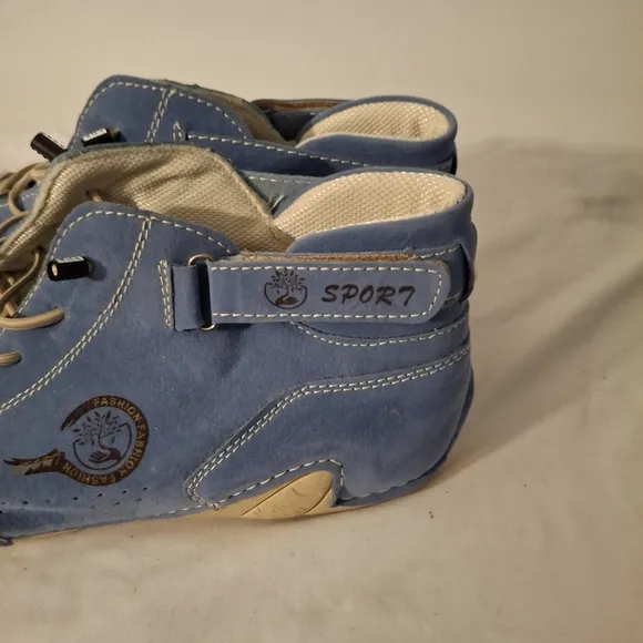 Spor7 Blue and Cream Men's Ankle Athletic Shoes