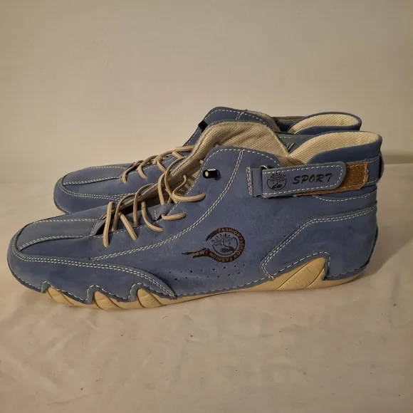 Spor7 Blue and Cream Men's Ankle Athletic Shoes