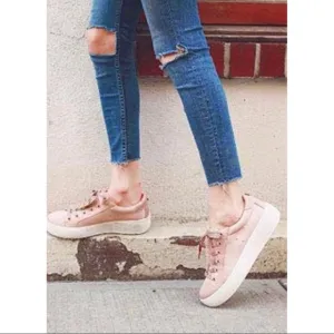 Steve Madden Bertie S Lace Up Shoe Women's Satin Low Top Shoes Sneakers