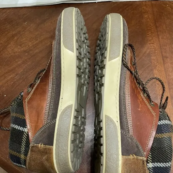 Steve Madden Peerow chukka 11 Brown Leather Lace Up High Top Sneaker Boots Shoes