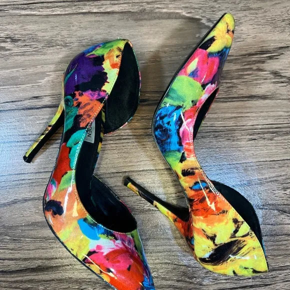 Steve‎ Madden Women's Groovi, Floral Multi Size 8