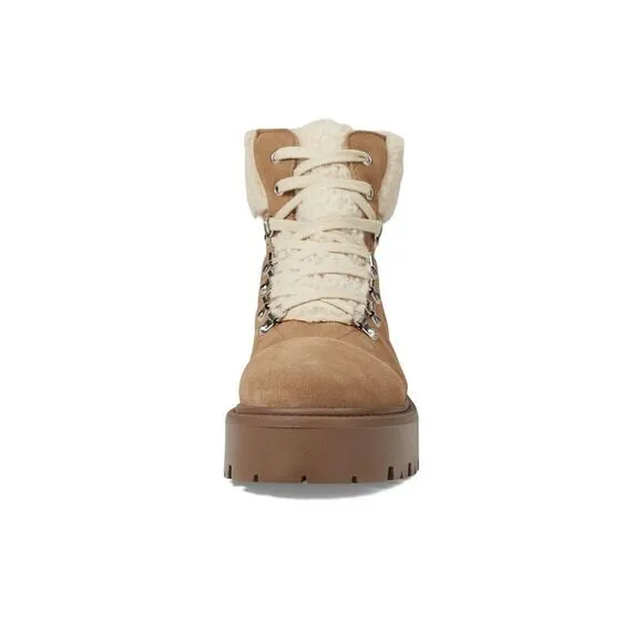 Steve Madden Women's Reyen‎ Combat Boot Oatmeal Suede Size 8