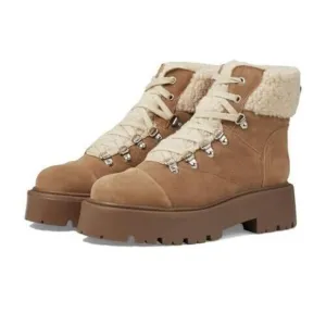 Steve Madden Women's Reyen‎ Combat Boot Oatmeal Suede Size 8