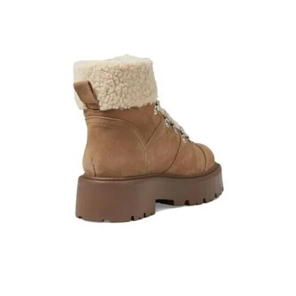 Steve Madden Women's Reyen‎ Combat Boot Oatmeal Suede Size 8