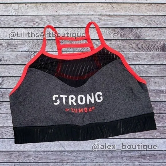 Strong by Zumba High Neck Sports Bra (G006)- Size M for Women