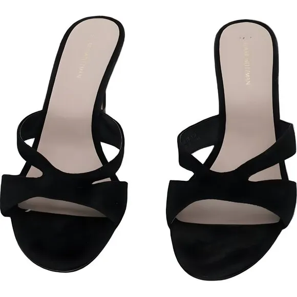 Stuart Weitzman Women's Kitten Heel Shoes Black - Size 9.5