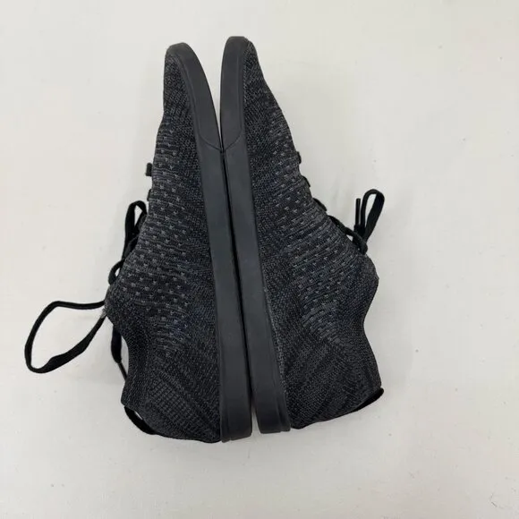 Suavs Zilker Black Gray Knit Low Top Lace Sneakers Shoes Mens size 9 Womens 11
