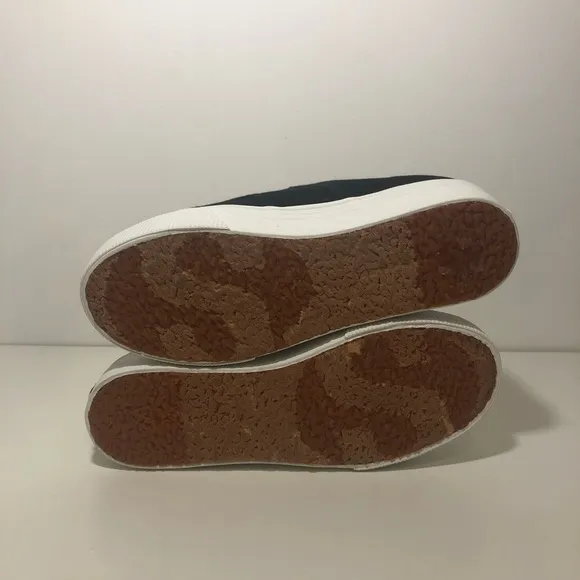 Superga 2790 Platform Low Top Black &amp; White Sneakers