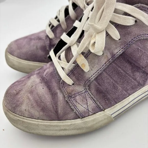 Supra Skytop 001 Chad Muska  Tie Dye Purple High Skate Shoes Men's 10 Skater