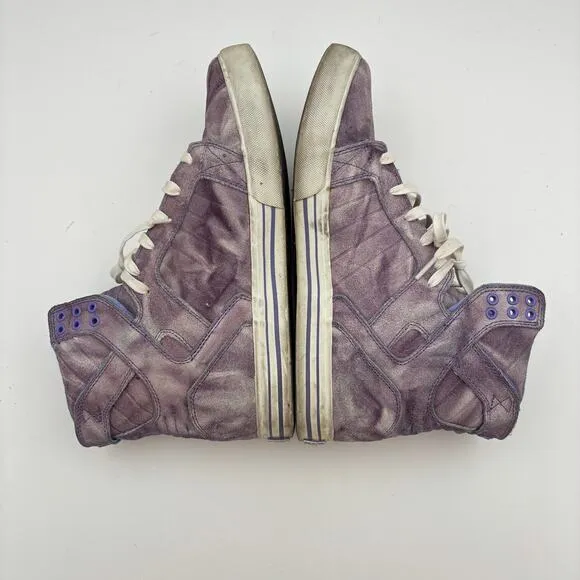 Supra Skytop 001 Chad Muska  Tie Dye Purple High Skate Shoes Men's 10 Skater