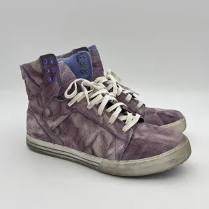 Supra Skytop 001 Chad Muska  Tie Dye Purple High Skate Shoes Men's 10 Skater