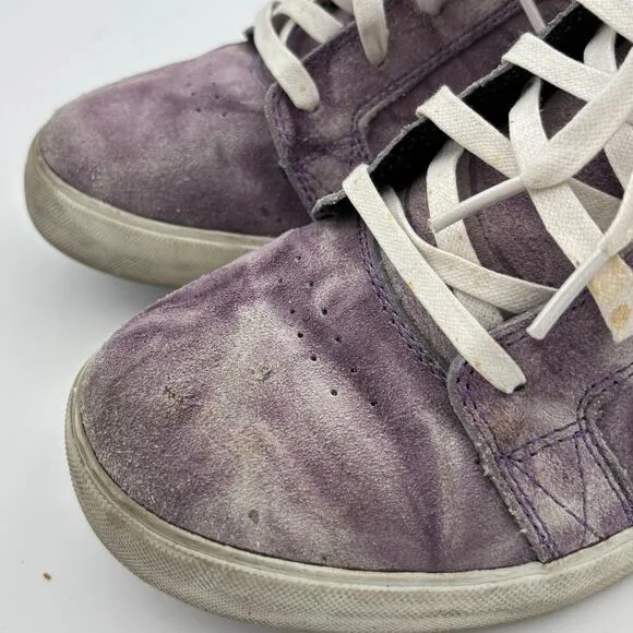 Supra Skytop 001 Chad Muska  Tie Dye Purple High Skate Shoes Men's 10 Skater