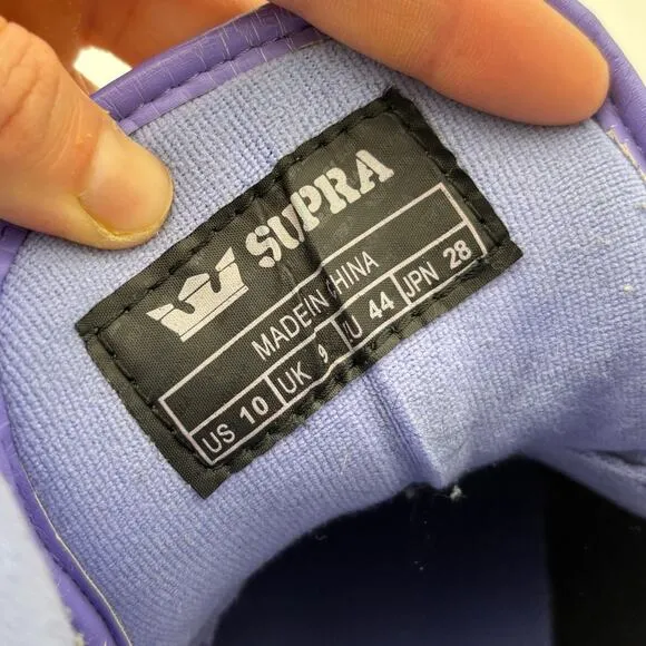 Supra Skytop 001 Chad Muska  Tie Dye Purple High Skate Shoes Men's 10 Skater