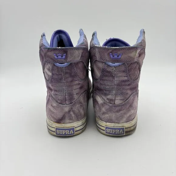 Supra Skytop 001 Chad Muska  Tie Dye Purple High Skate Shoes Men's 10 Skater