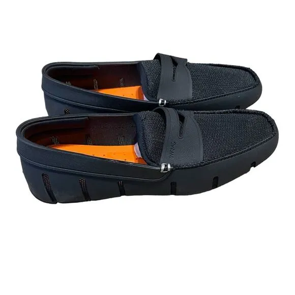 SWIMS Men's Penny Loafer Boat Shoes in Black Size 8 New In Box