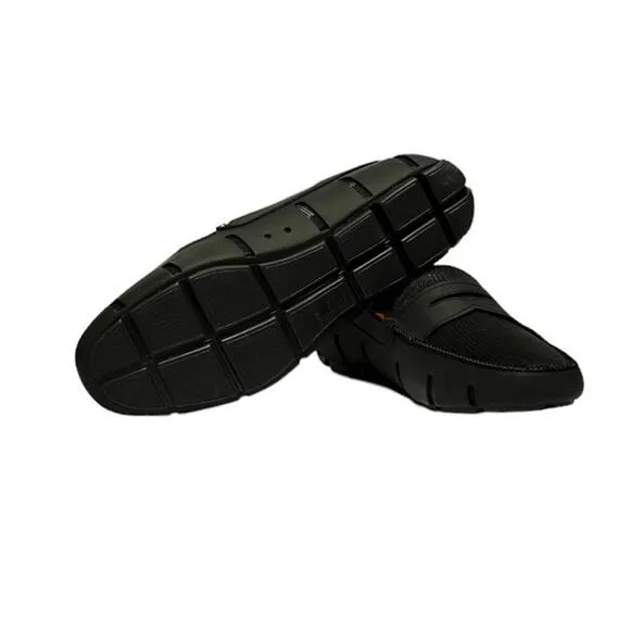 SWIMS Men's Penny Loafer Boat Shoes in Black Size 8 New In Box