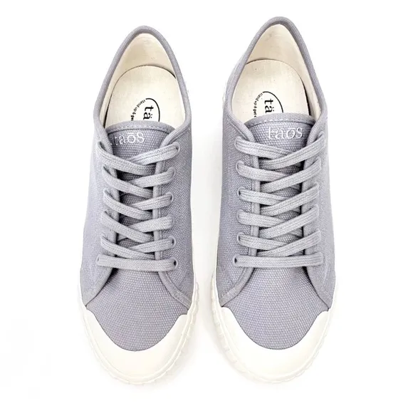 Taos Footwear Sneakers “One Vision” Women’s Size 8.5 Gray Canvas Low-Top New!