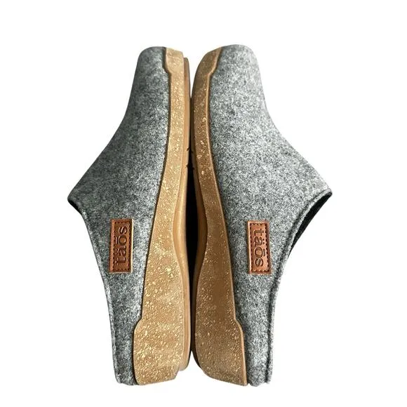 Taos Woollery Slip On Clog Women’s US 10 10.5 (41) Gray Wool Mules Comfort Shoes
