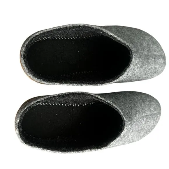 Taos Woollery Slip On Clog Women’s US 10 10.5 (41) Gray Wool Mules Comfort Shoes