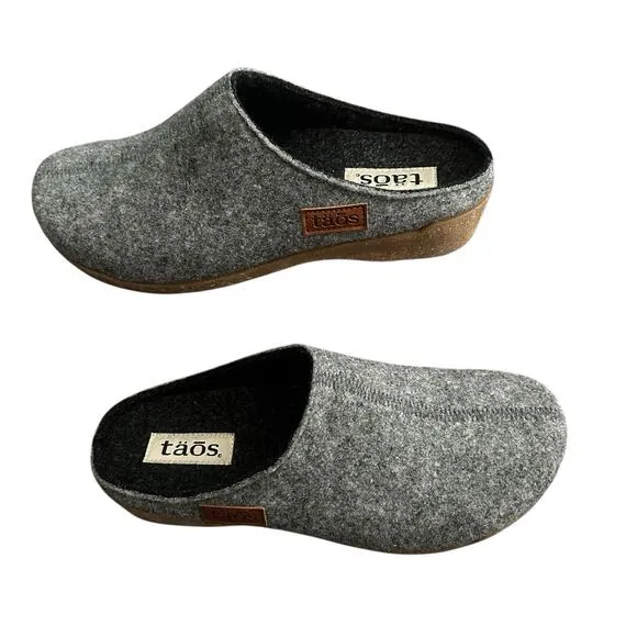 Taos Woollery Slip On Clog Women’s US 10 10.5 (41) Gray Wool Mules Comfort Shoes