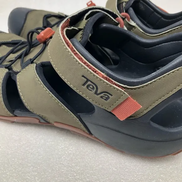 TEVA Flintwood Sport Sandals Water Hiking Shoes Olive Black Mens Size US 13