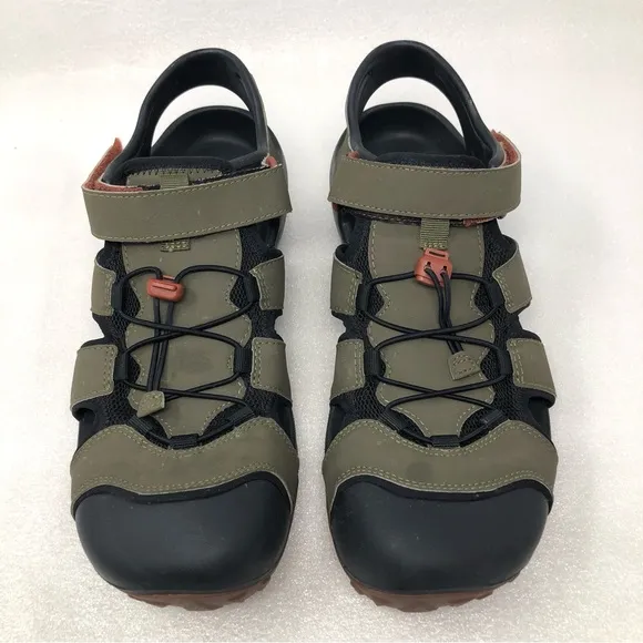 TEVA Flintwood Sport Sandals Water Hiking Shoes Olive Black Mens Size US 13