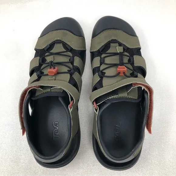 TEVA Flintwood Sport Sandals Water Hiking Shoes Olive Black Mens Size US 13