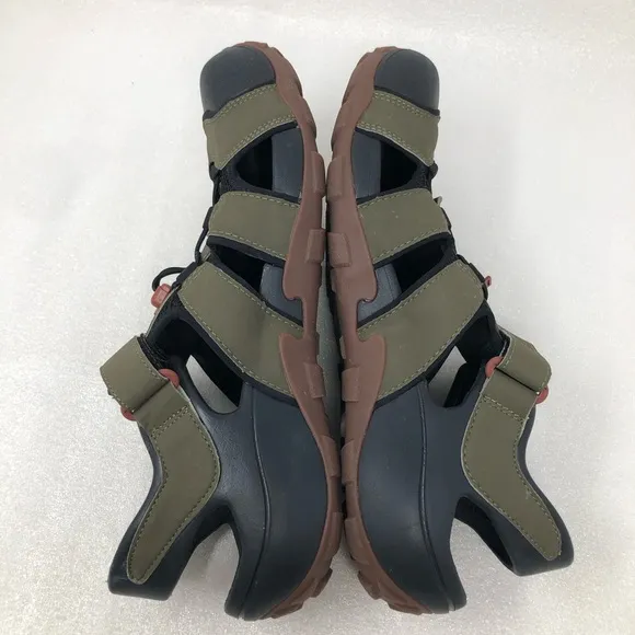TEVA Flintwood Sport Sandals Water Hiking Shoes Olive Black Mens Size US 13