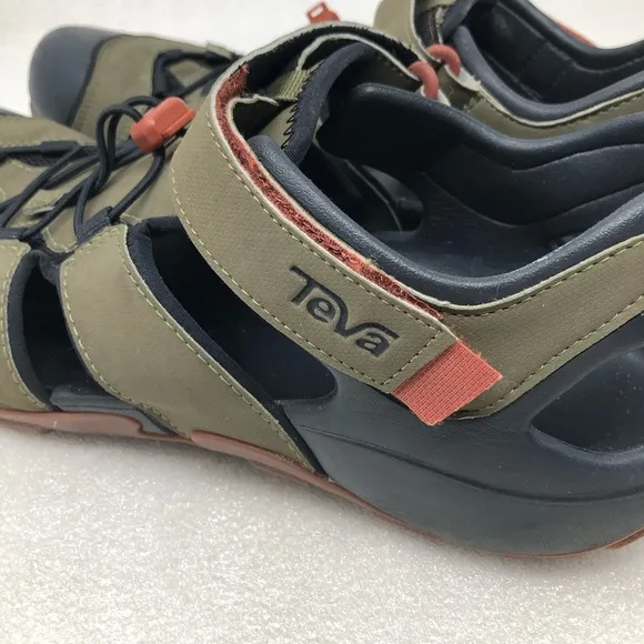 TEVA Flintwood Sport Sandals Water Hiking Shoes Olive Black Mens Size US 13