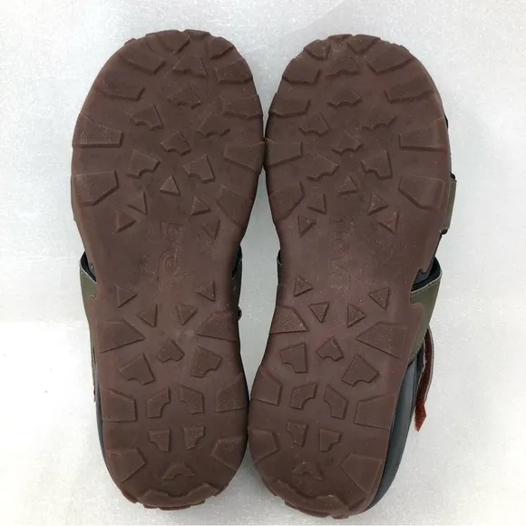 TEVA Flintwood Sport Sandals Water Hiking Shoes Olive Black Mens Size US 13