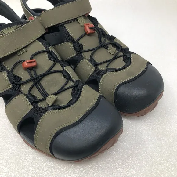 TEVA Flintwood Sport Sandals Water Hiking Shoes Olive Black Mens Size US 13