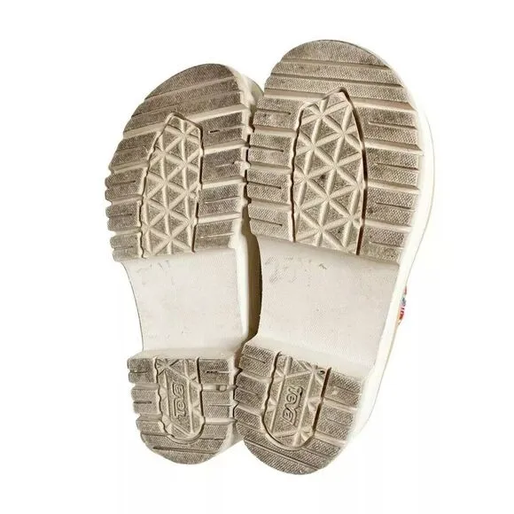 TEVA INDIO CARABINER SLIDE ROPE TAN MULTI PLATFORM SANDAL US 7/ EU 38 / UK 5