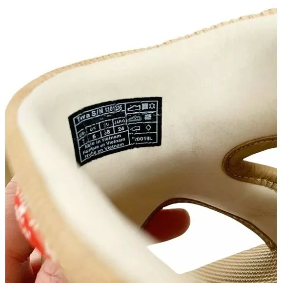 TEVA INDIO CARABINER SLIDE ROPE TAN MULTI PLATFORM SANDAL US 7/ EU 38 / UK 5