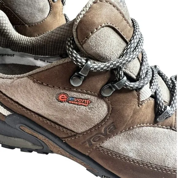Teva Women's Event Waterproof Hiking Shoe Lace Up Brown SZ US 7 EU 38 Vibram