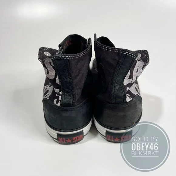 The Clash Skull Converse Chuck Taylor All Star Black High Top Shoes Mens 8