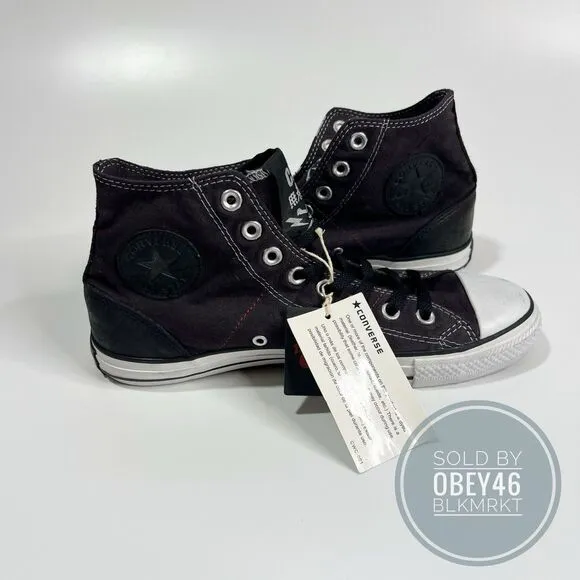 The Clash Skull Converse Chuck Taylor All Star Black High Top Shoes Mens 8