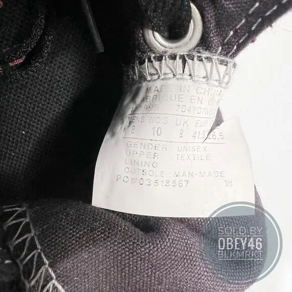 The Clash Skull Converse Chuck Taylor All Star Black High Top Shoes Mens 8
