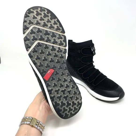 The North Face Touji Black Mid Lace 2D Knit Sneaker Shoes Size 10