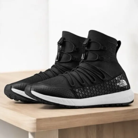 The North Face Touji Black Mid Lace 2D Knit Sneaker Shoes Size 10