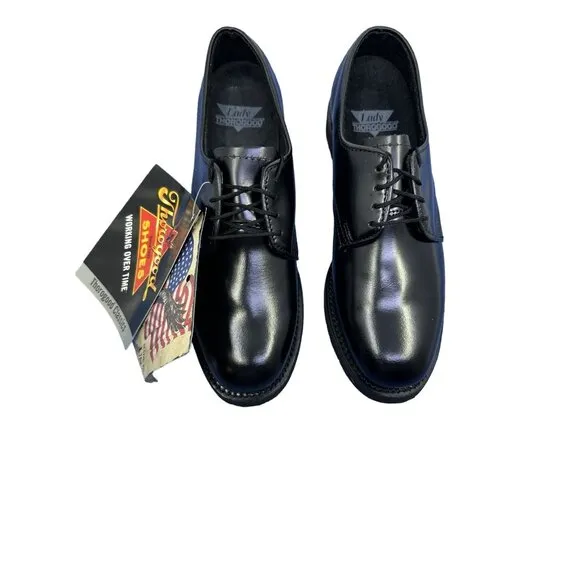 THOROGOOD WOMEN'S AMERICAN HERITAGE POSTAL CERTIFIED HIGH SHINE OXFORDS SZ. 8MED