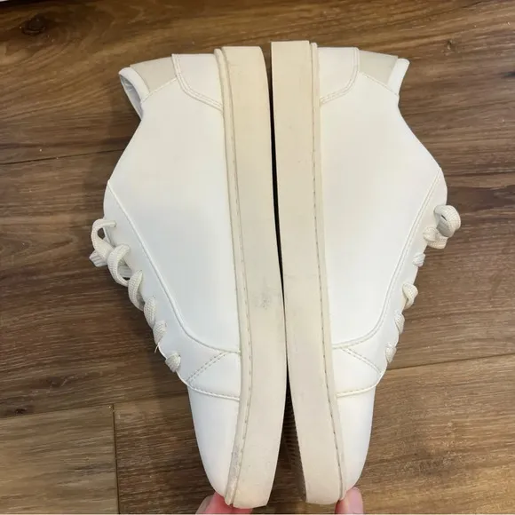 Thousand Fell Womens Sneakers Shoes Low Top White Leather Lace Up Size 8.5