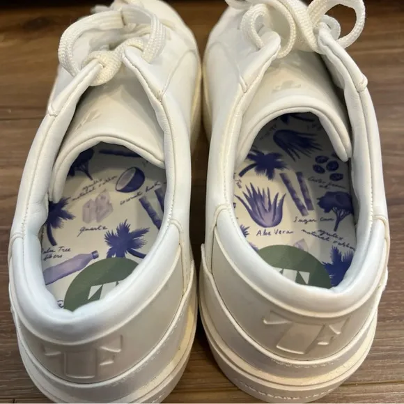 Thousand Fell Womens Sneakers Shoes Low Top White Leather Lace Up Size 8.5