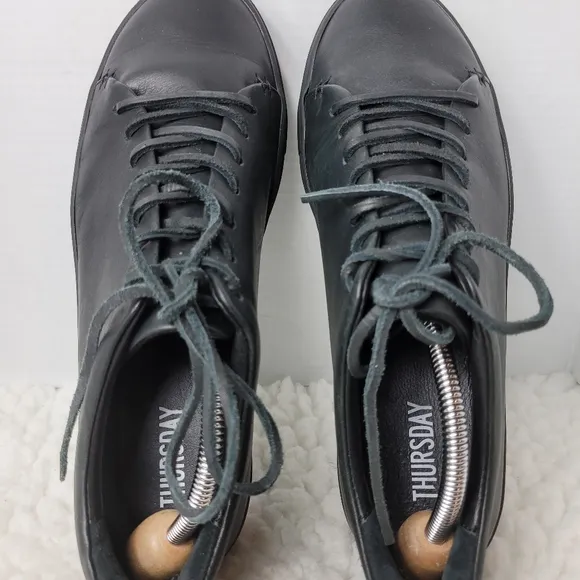 Thursday Boot Company Men's Size 11 Premier Low Top Black Vachetta Leather Shoes