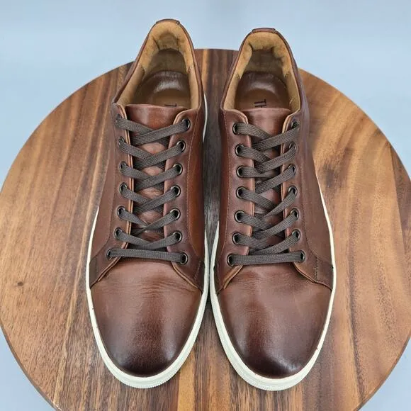 Thursday Premier Low Top Shoes Men's 8.5 Brown Leather Lace Up Casual Sneakers
