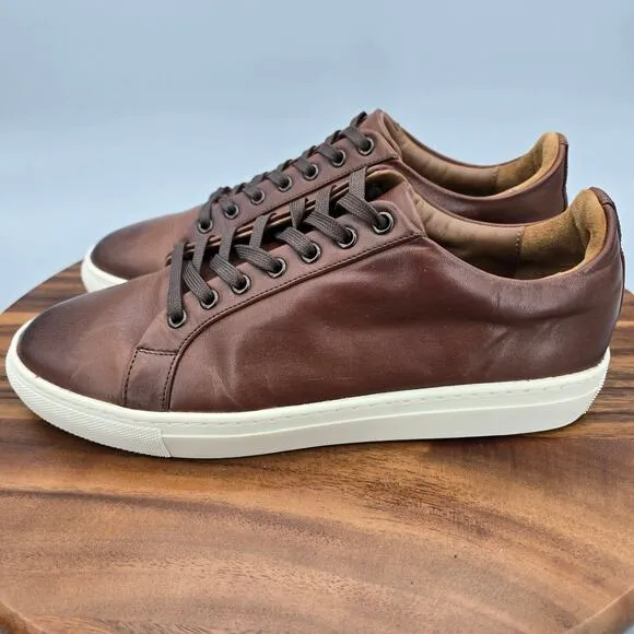 Thursday Premier Low Top Shoes Men's 8.5 Brown Leather Lace Up Casual Sneakers