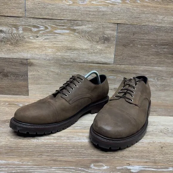 Thursday Statesman Brown Leather Cap Toe Lace Shoes Men's Size 15