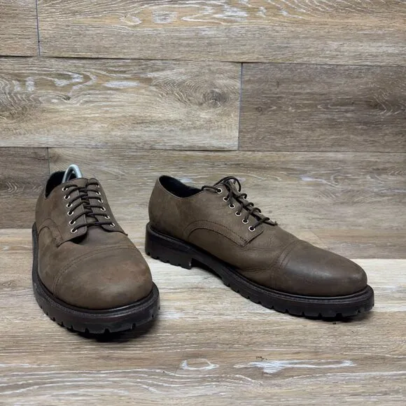Thursday Statesman Brown Leather Cap Toe Lace Shoes Men's Size 15