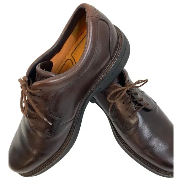 Timberland 9.5M Waterproof Leather Oxfords Smart Comfort Brown 8188 Shoes Mens