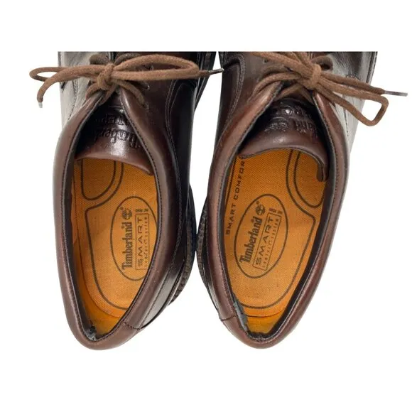 Timberland 9.5M Waterproof Leather Oxfords Smart Comfort Brown 8188 Shoes Mens