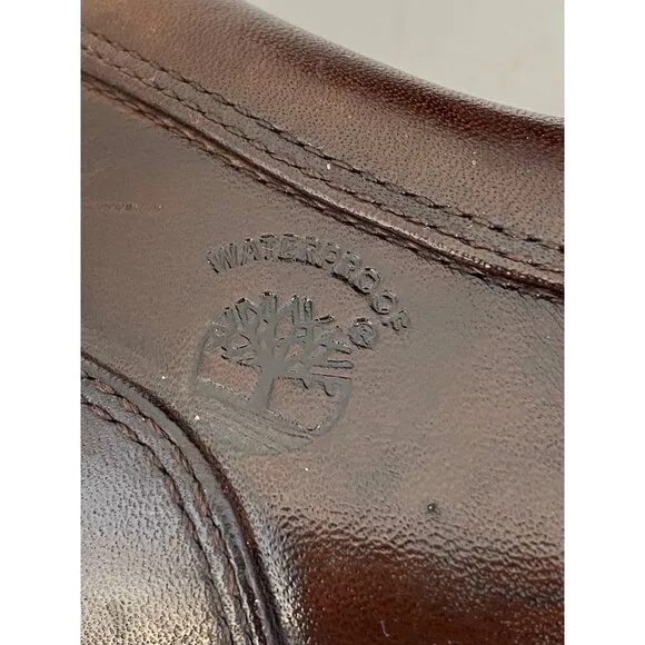 Timberland 9.5M Waterproof Leather Oxfords Smart Comfort Brown 8188 Shoes Mens